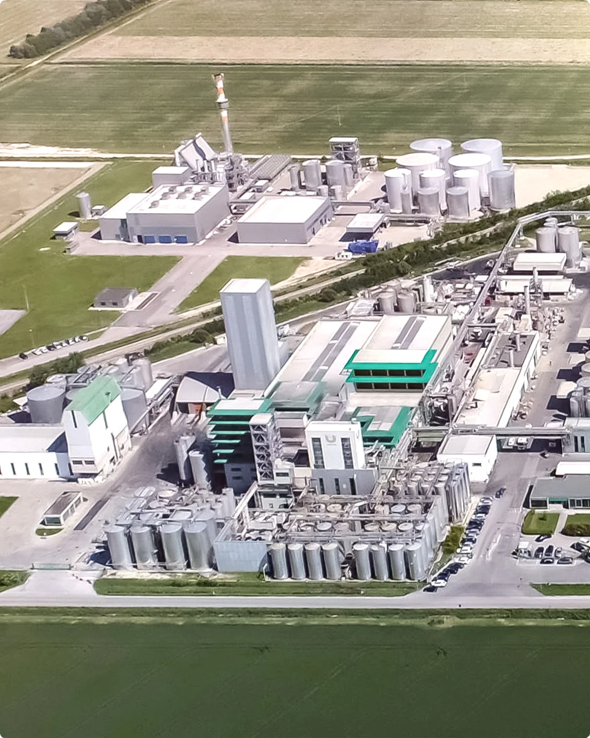 Foto aerea complesso industriale